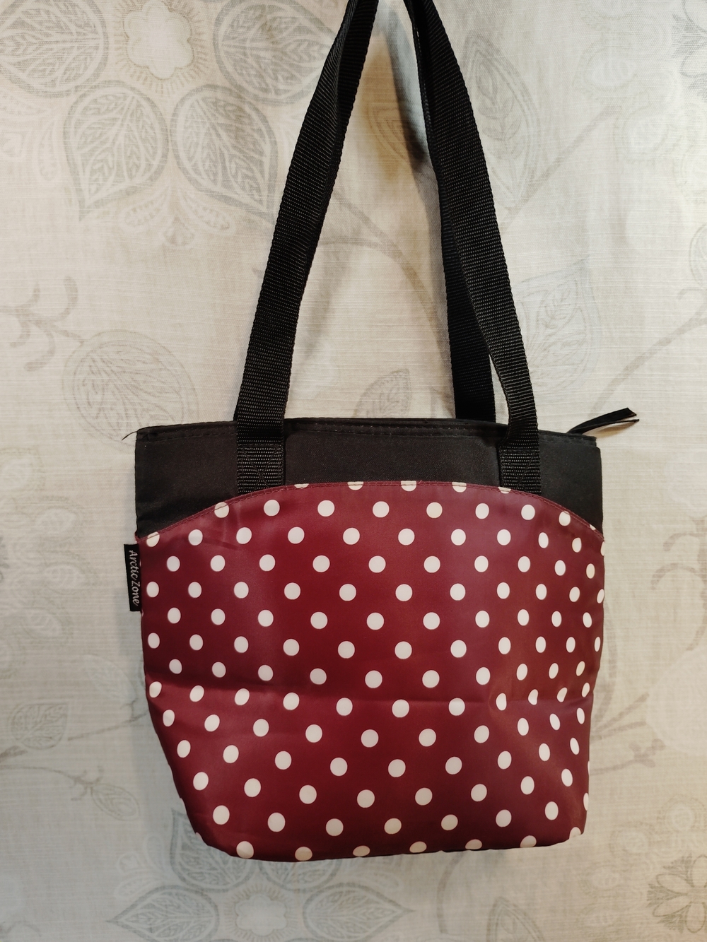 Polka Dot Red and Black Tote Bag